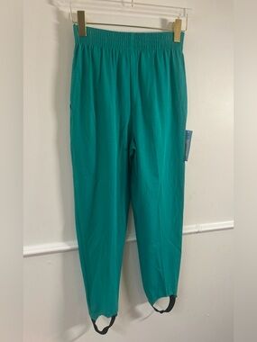 Vintage 80s Stirrup Pants! • Size Small • Teal • Excellent Condition